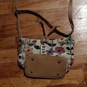 Floral Tapestry Crossbody Bag